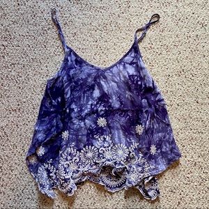 Blue Tie-Dye Tank Top